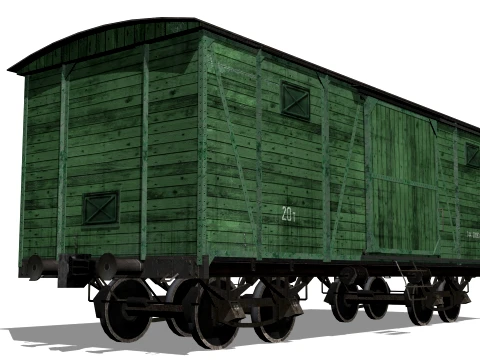 Old railway carriage 3D Model