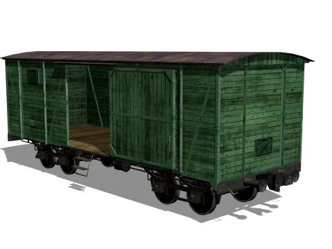 Old railway carriage 3D Model