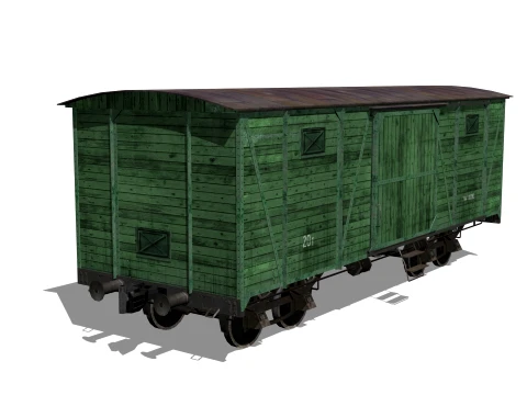 Old railway carriage 3D Model