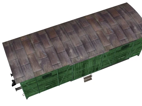 Old railway carriage 3D Model