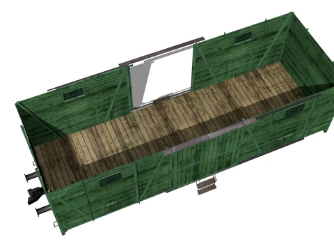 Old railway carriage 3D Model