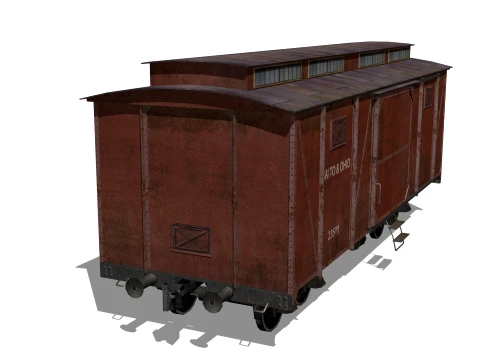 Old railway carriage 3D Model