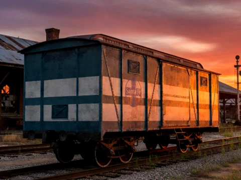 Old railway carriage 3D Model