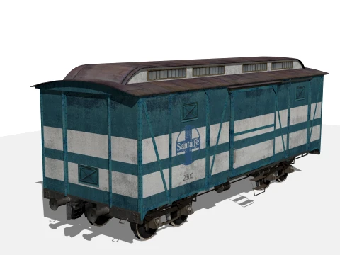Old railway carriage 3D Model