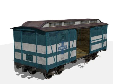 Old railway carriage 3D Model