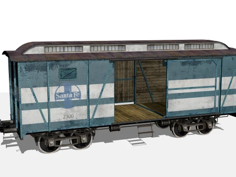 Old railway carriage 3D Model