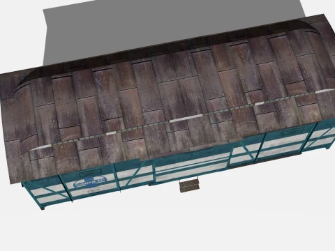 Old railway carriage 3D Model