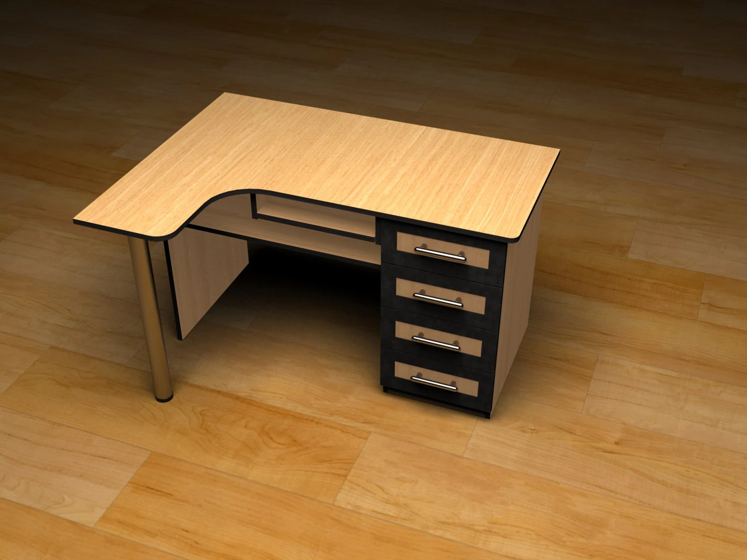 computer desk 3D Model .c4d .max .obj .3ds .fbx .stl .blend 