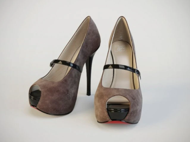 suede shoes 3D Model .c4d .max .obj .3ds .fbx .stl .blend 