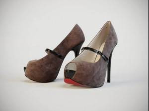 suede shoes 3D Model