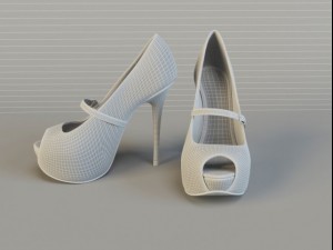 suede shoes 3D Model
