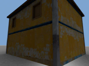 vieille maison jaune Modèle 3D