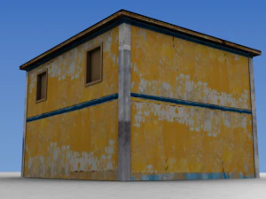 vieille maison jaune Modèle 3D