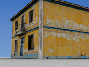 vieille maison jaune Modèle 3D