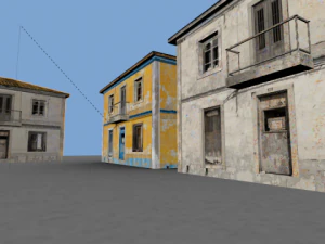 vieille maison jaune Modèle 3D