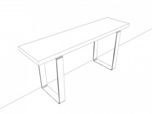 modern design console Modèle 3D