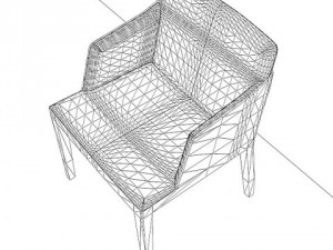 beatrice modern design armchair 3D Model