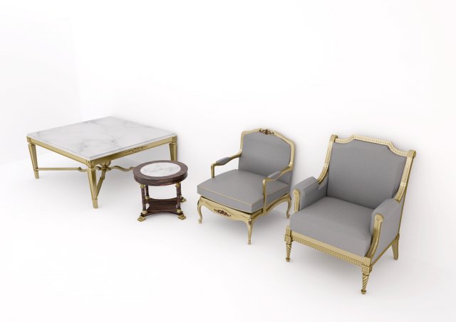 classic furniture set collection 3D-Modell .c4d .max .obj .3ds .fbx .stl .blend 