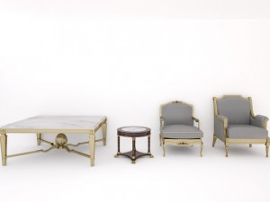 classic furniture set collection 3D-Modell
