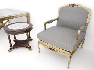 classic furniture set collection 3D-Modell
