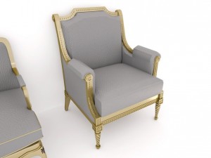 classic furniture set collection 3D-Modell