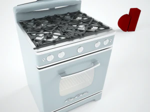 큰 차가운 난로 3D 모델