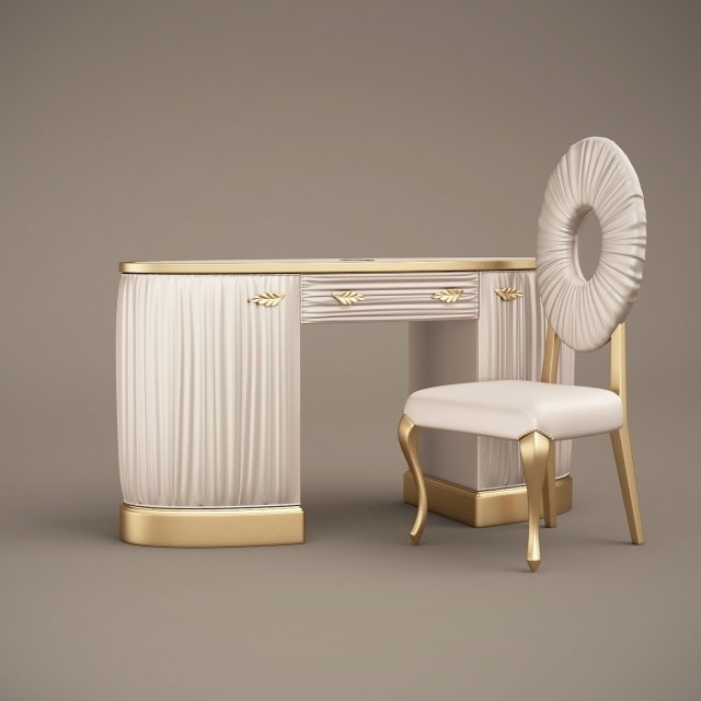 1dbelloni Allure Vanity Desk And Chair Subliminal 3d Model In