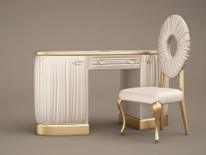 1dbelloni allure vanity scrivania e sedia subliminale Modello 3D