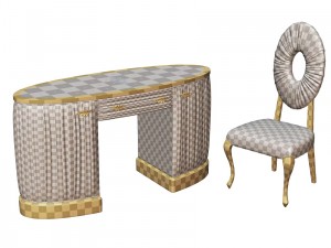 1dbelloni allure vanity desk and chair subliminal Model 3D