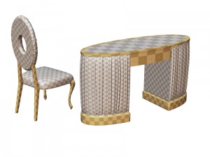 1dbelloni allure vanity desk and chair subliminal Model 3D