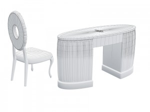 1dbelloni allure vanity desk and chair subliminal Model 3D