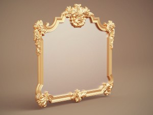 green apple mirror frame 902968 3D 모델