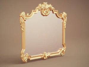 green apple mirror frame 902968 3D Model