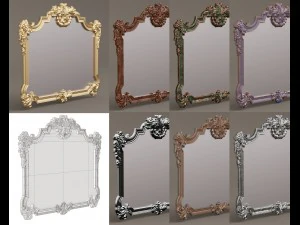 green apple mirror frame 902968 3D Model