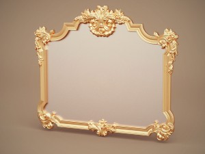 green apple mirror frame 902968 3D 모델