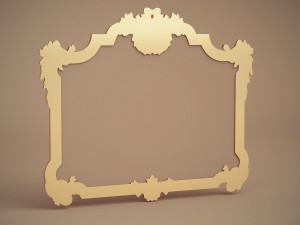 green apple mirror frame 902968 3D 모델