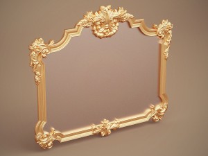 green apple mirror frame 902968 3D 모델