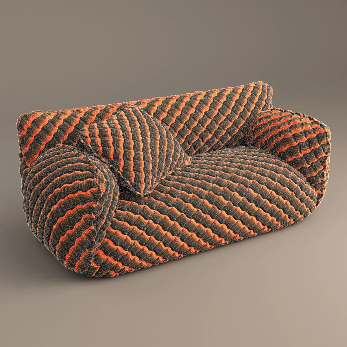 nuvola sofa 3 sizes 3D Model .c4d .max .obj .3ds .fbx .stl .blend