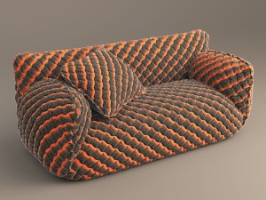 nuvola sofa 3 sizes 3D Model