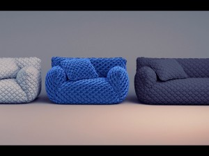 nuvola sofa 3 sizes 3D Модель