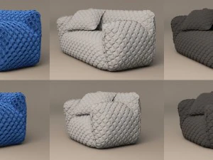 nuvola sofa 3 sizes 3D Model