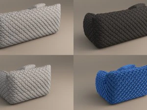 nuvola sofa 3 sizes 3D Model