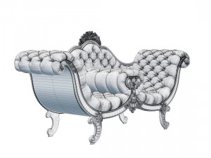 jc hermes sofa nap-72 3D Модель