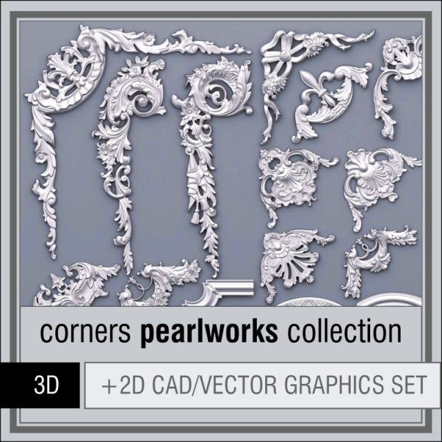 pearlworks corners collection 3D Модель .c4d .max .obj .3ds .fbx .stl .blend 