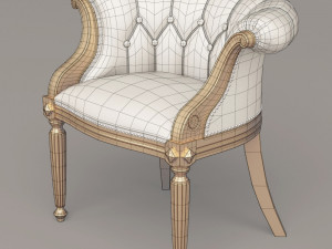 louis xv armchair and sofa 3D मॉडल