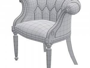 louis xv armchair and sofa 3D मॉडल