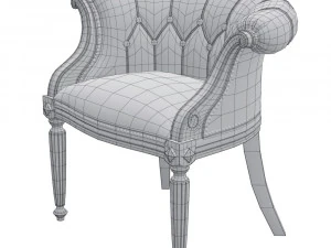 louis xv armchair and sofa 3D Model