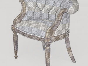 louis xv armchair and sofa 3D मॉडल