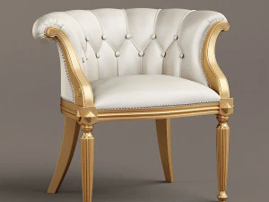 louis xv armchair and sofa 3D Model