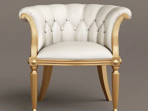louis xv armchair and sofa 3D Model